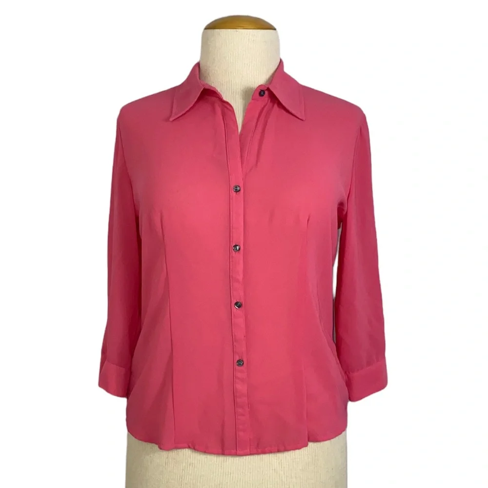 New York & Co. Pink lightweight Button Down XL